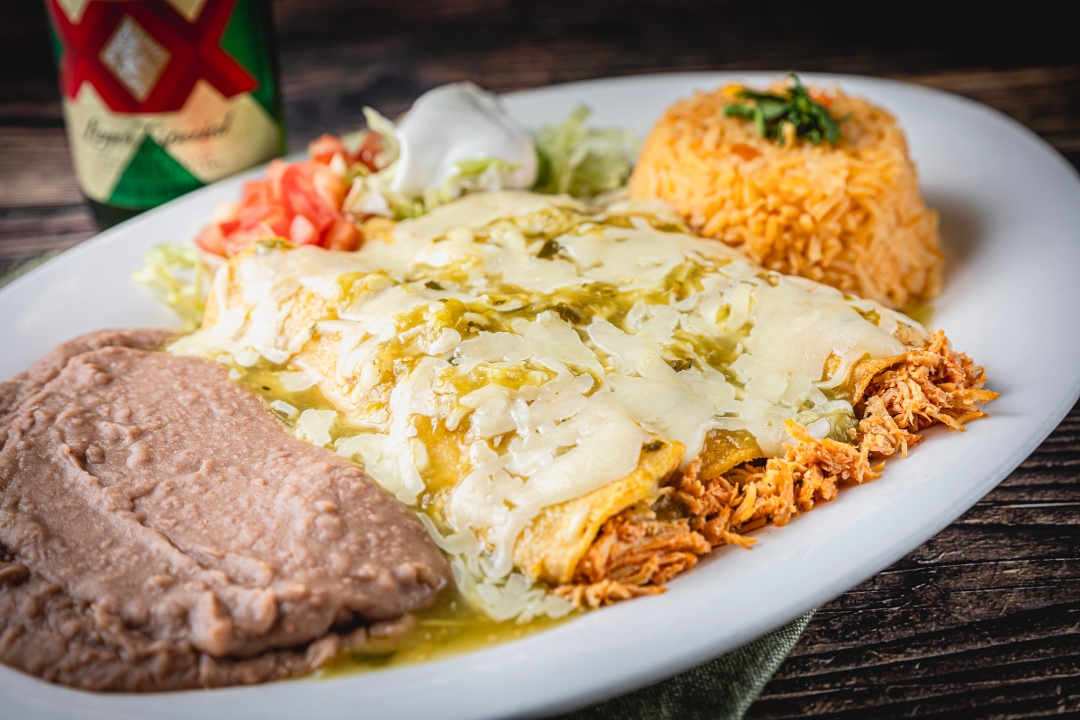 Chicken Enchiladas Verdes.