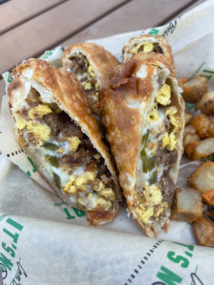 BREAKFAST EGG ROLLS.
