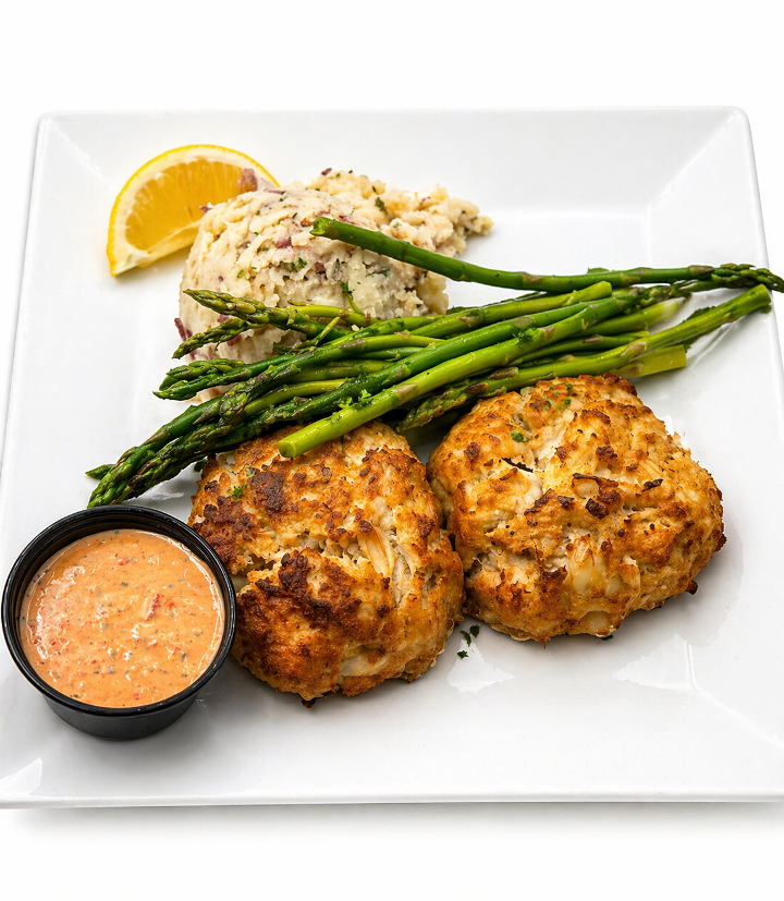 (2) Crab Cakes.