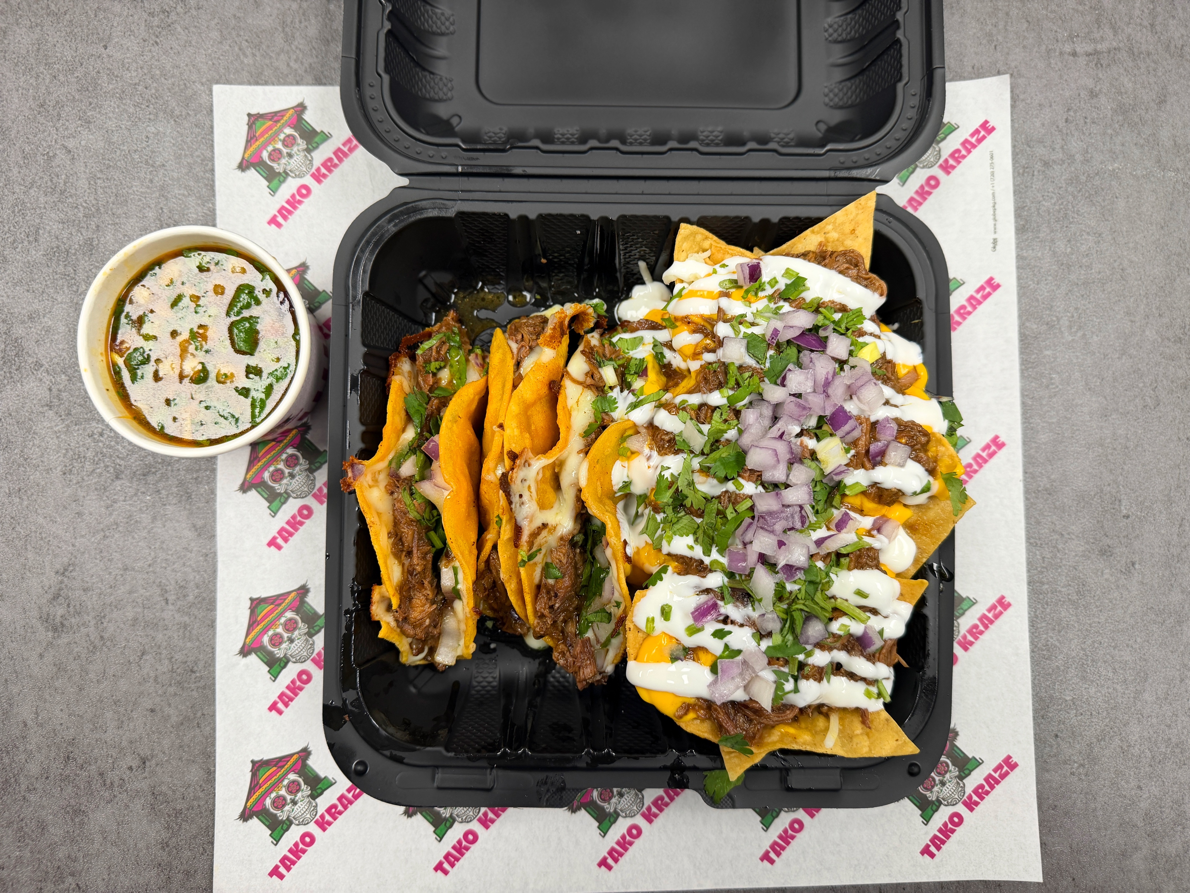 Snack Size Birria Munchie Plate.