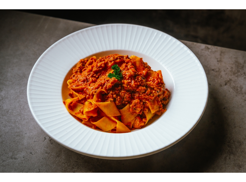 Pappardelle Bolognese.