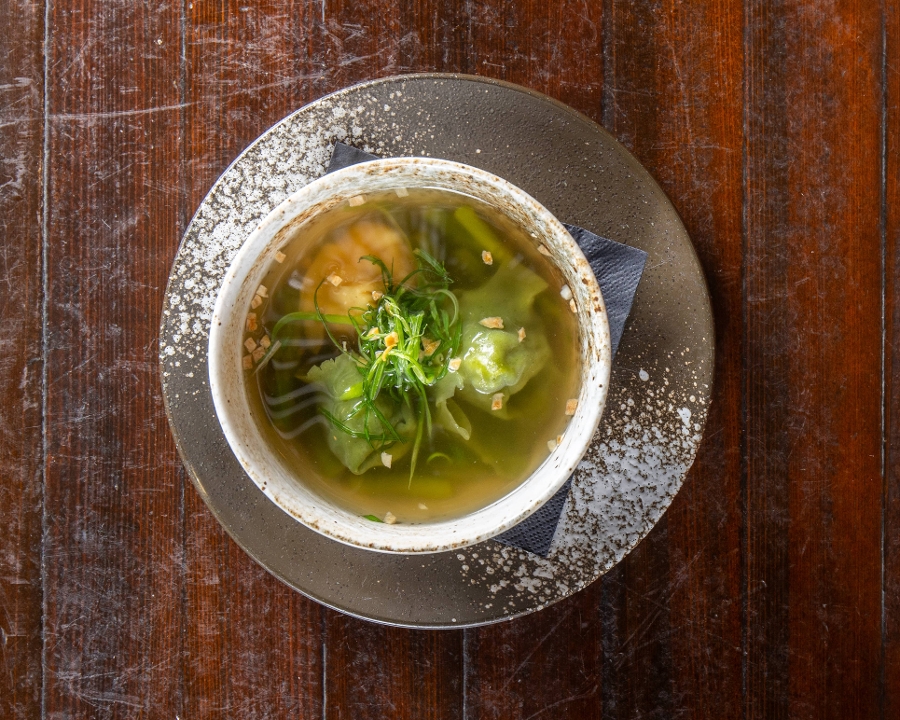 Lobster Shrimp Wonton Soup.