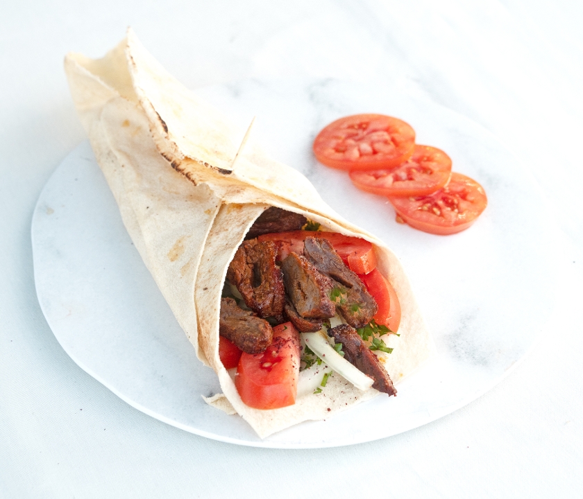 Lamb Shish Kebab Sandwich.