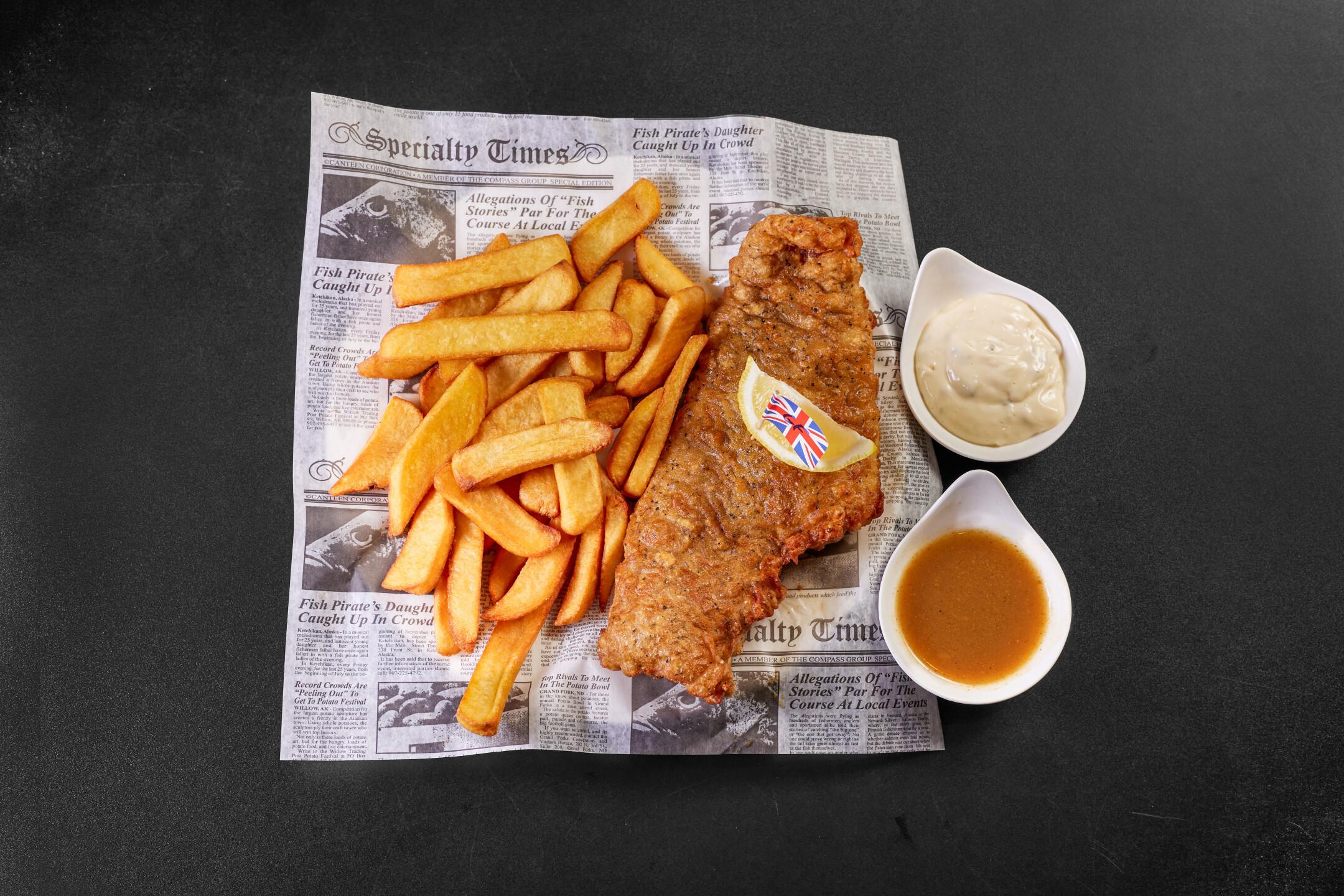 Gluten Free Haddock & Chips.