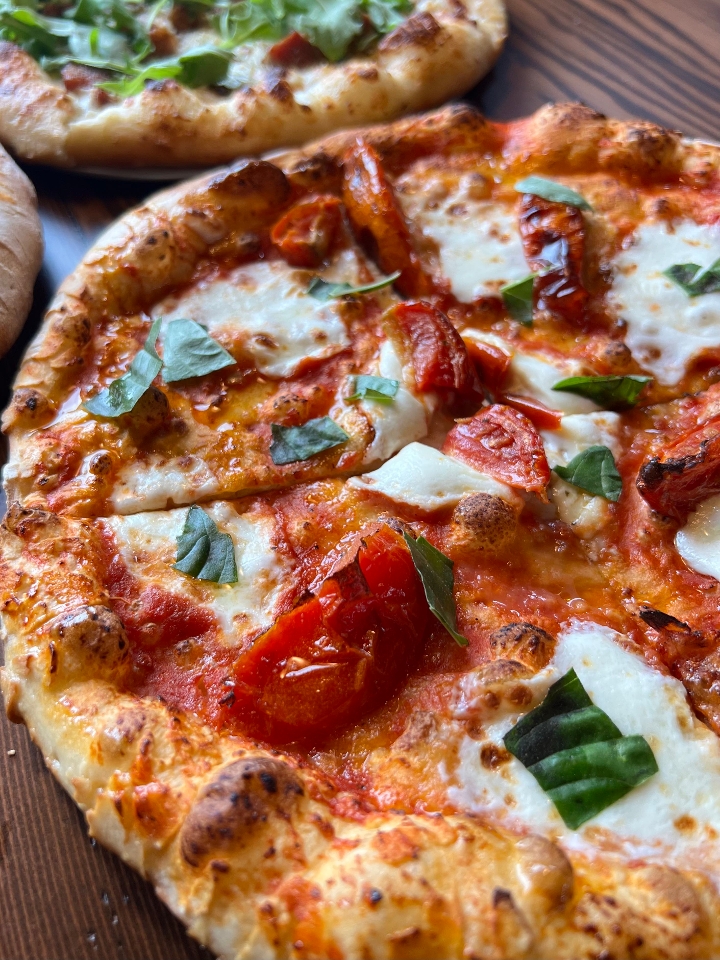 Large Margherita Pizza.
