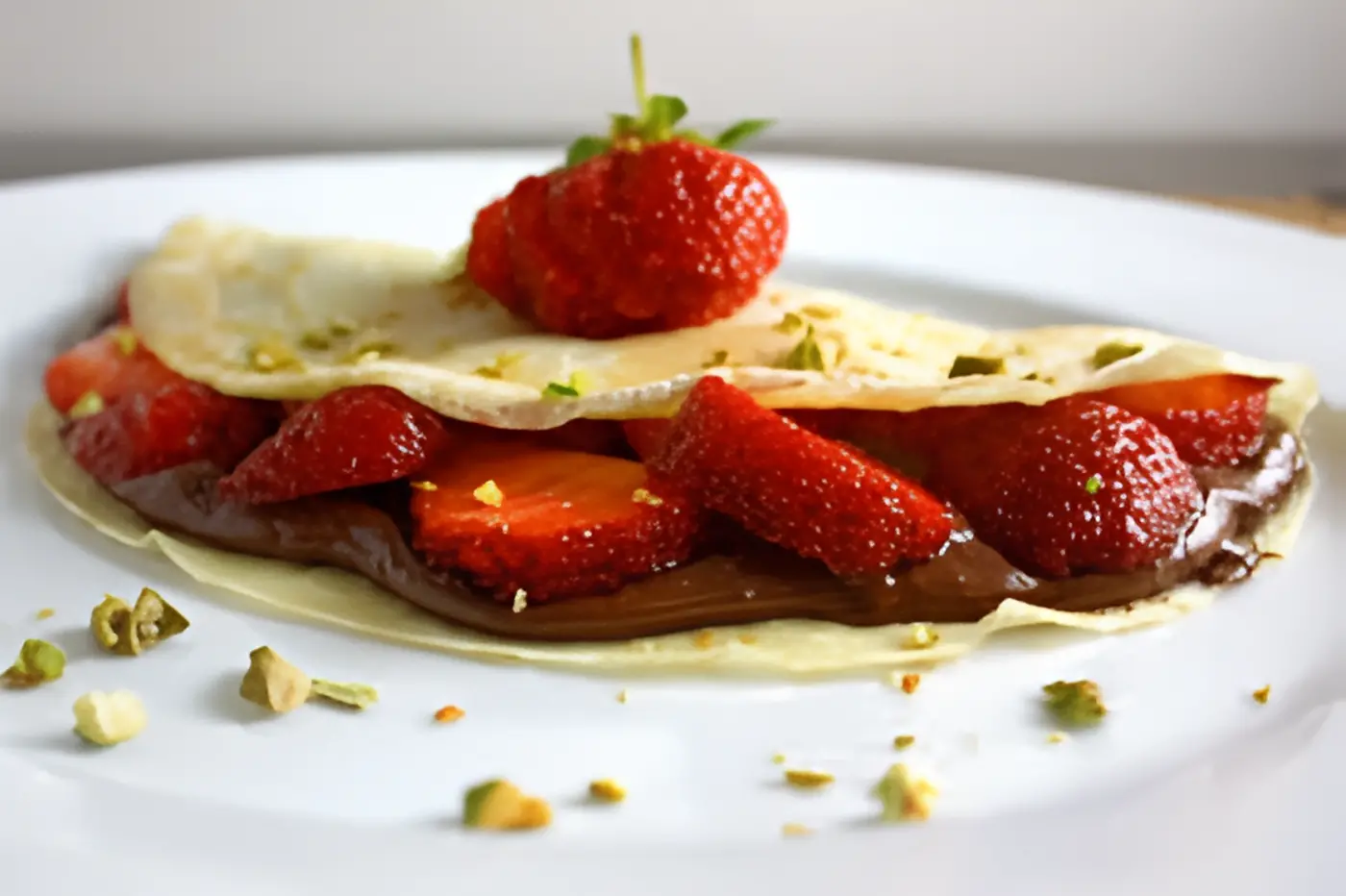 Nutella & Strawberry Crepe.