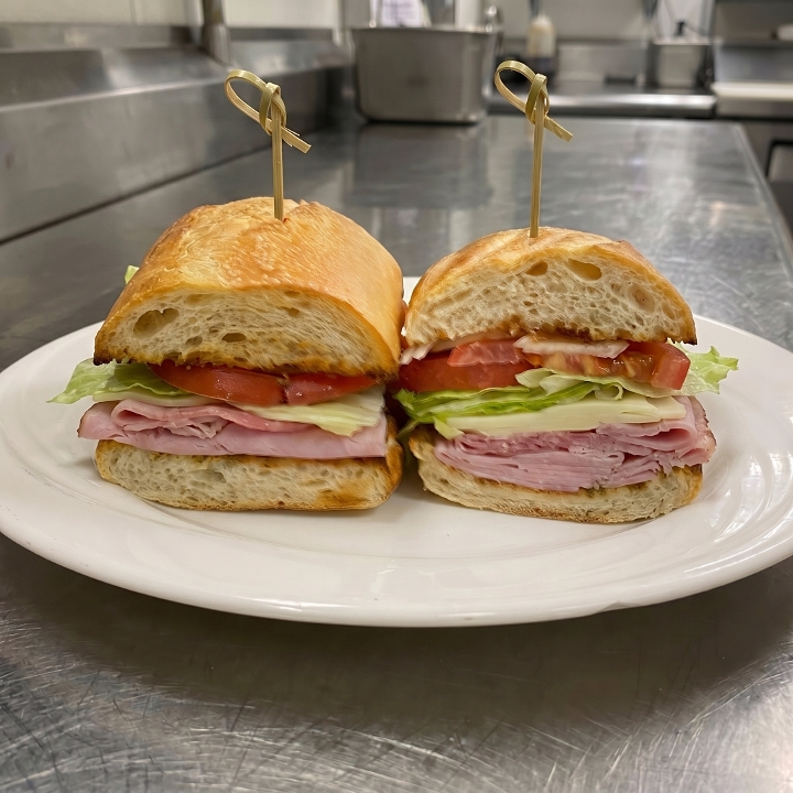 Ham, Salami and Provolone Sub.