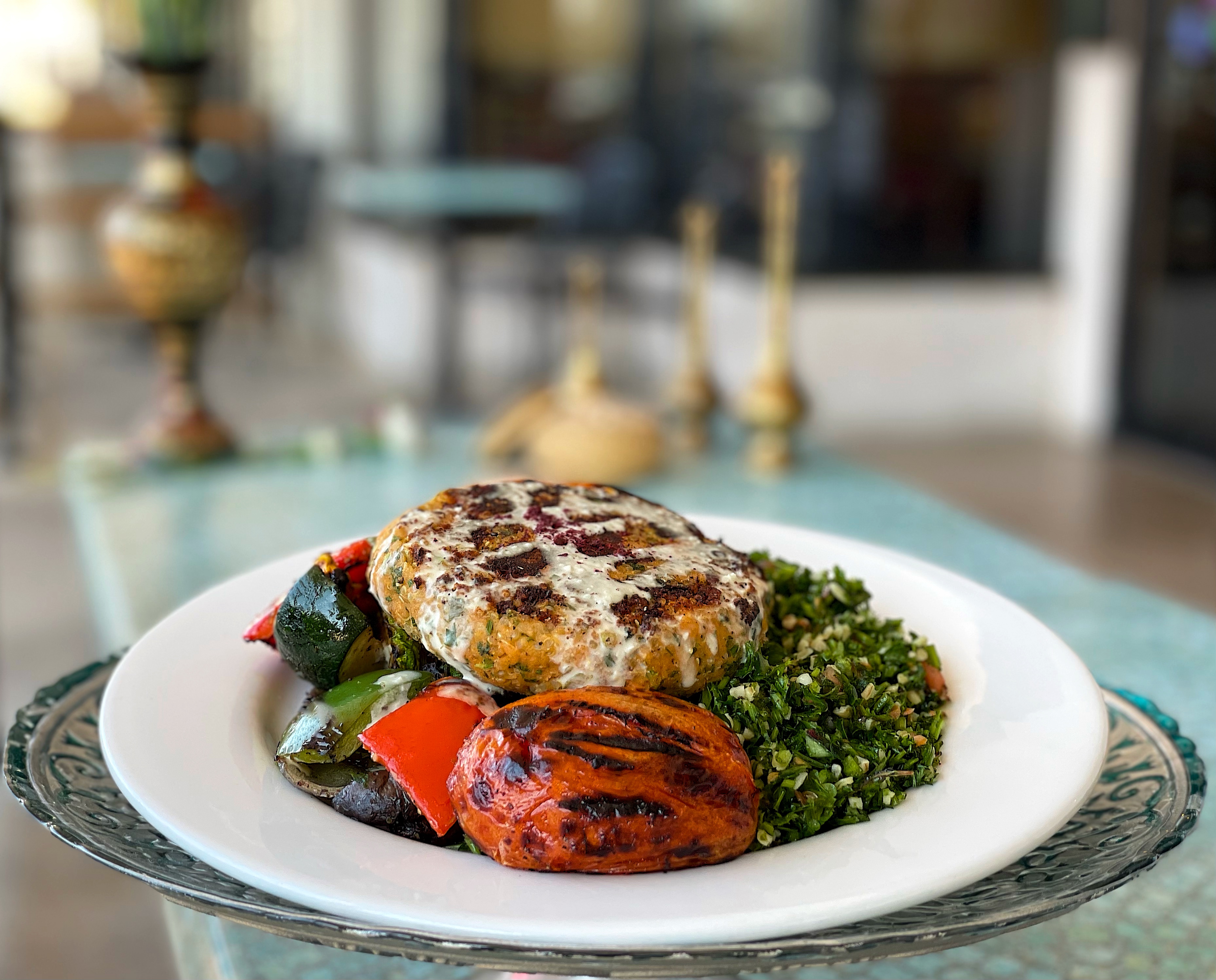 Lunch - Lentil & Quinoa Patty.