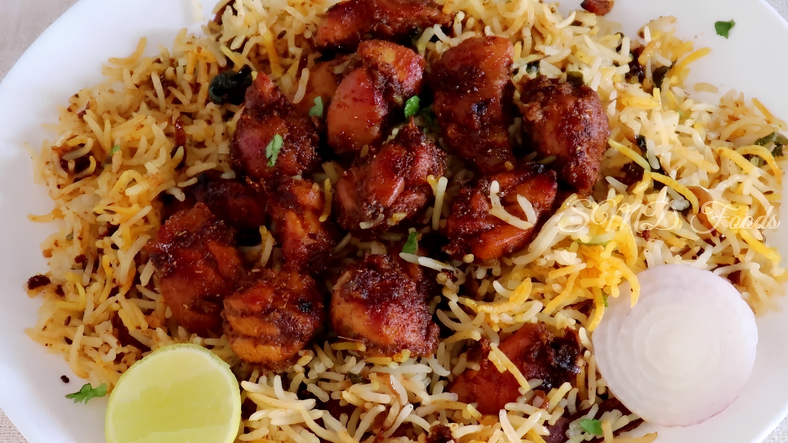 Bharath Cafe Chicken Fry Piece Biriyani.