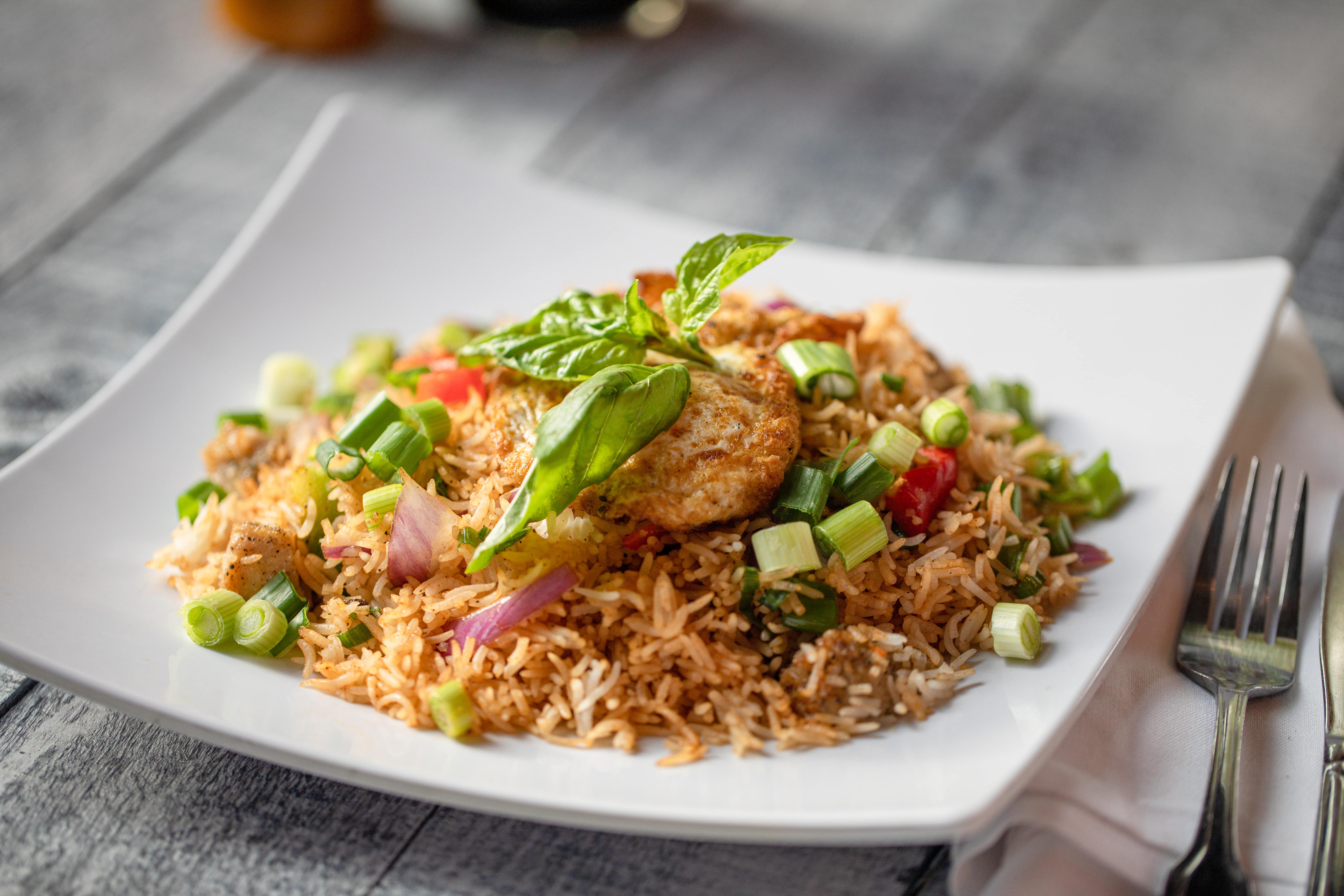 Spicy Basil Fried Rice.
