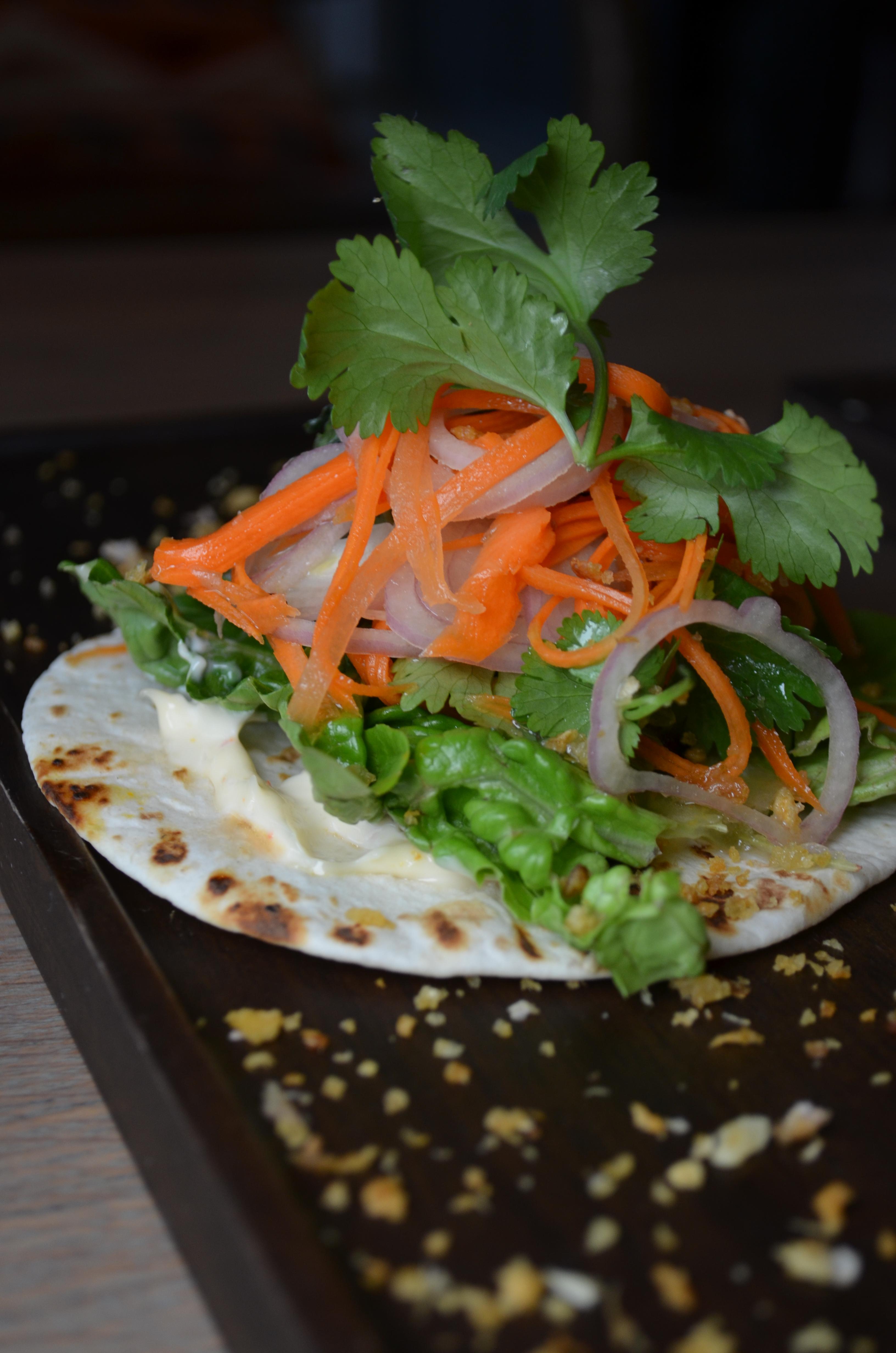 Pork Belly Banh Mi Taco.