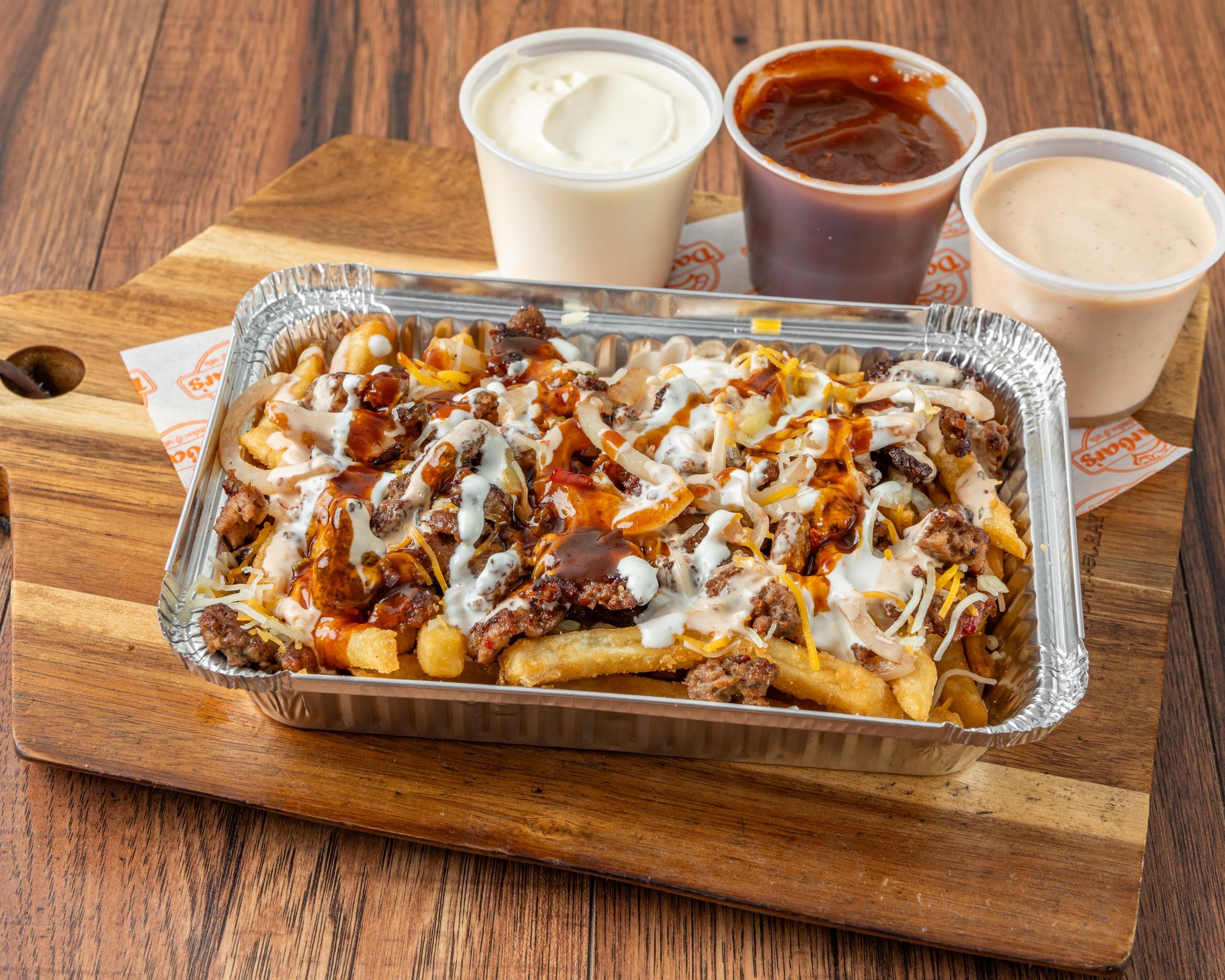 Jerk Chicken Loaded Fries.