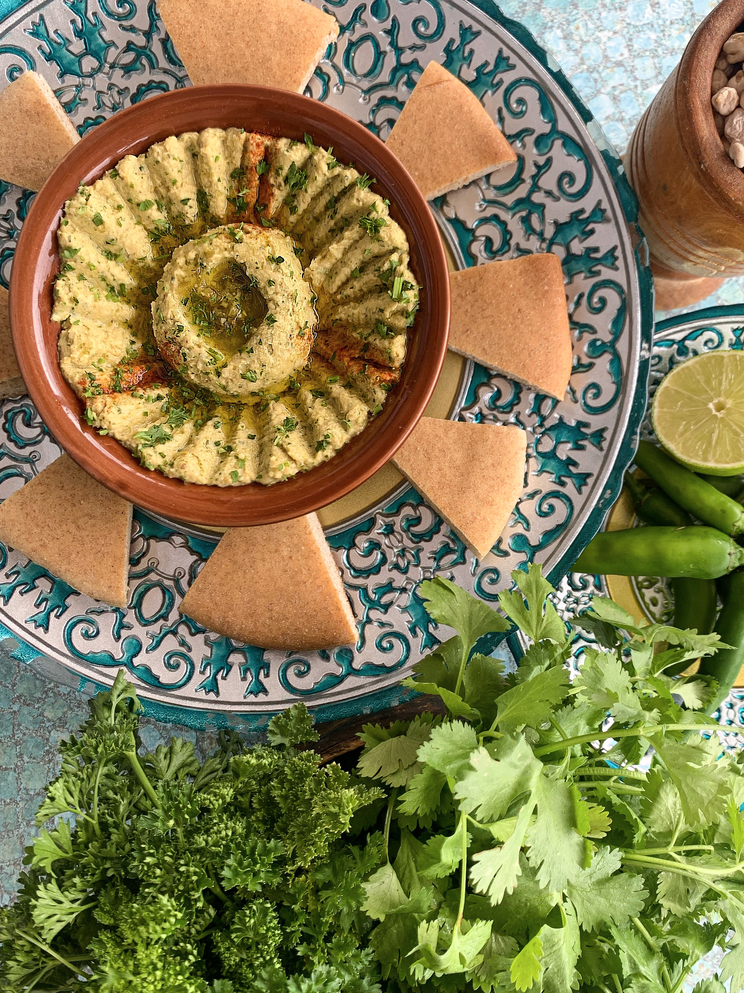 Mezze - Spicy Hummus.