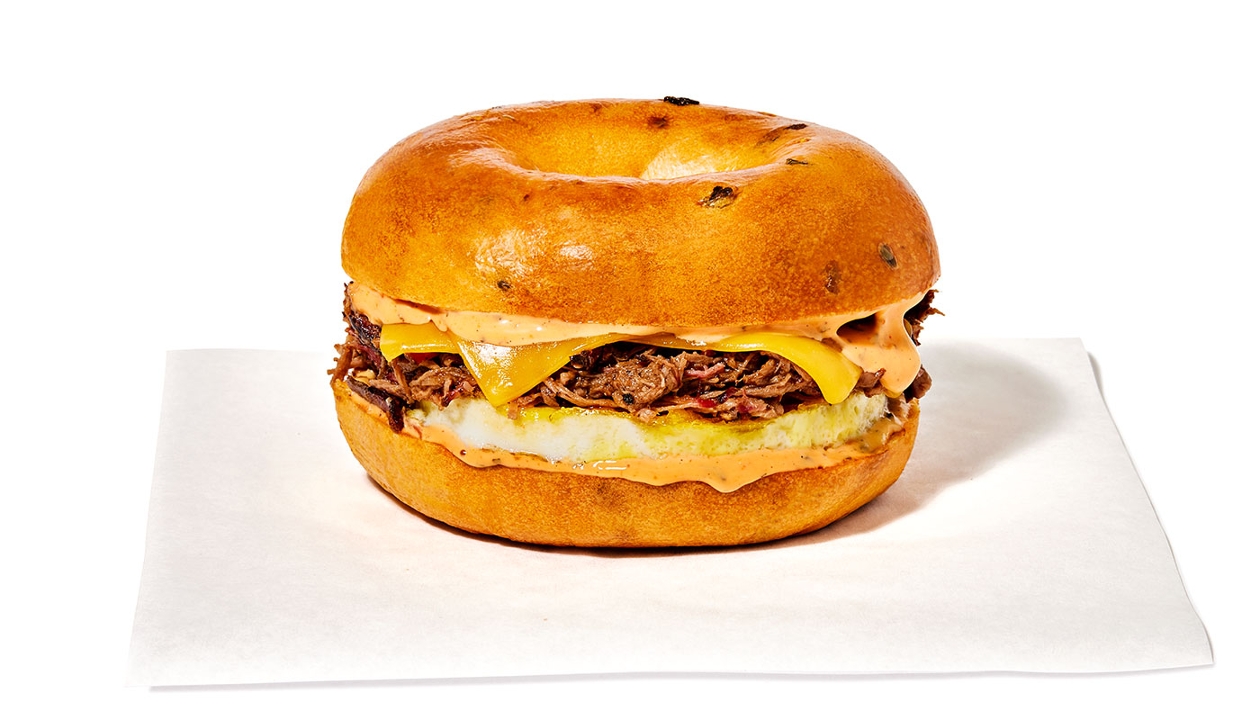 Smokehouse Brisket Egg Sandwich.