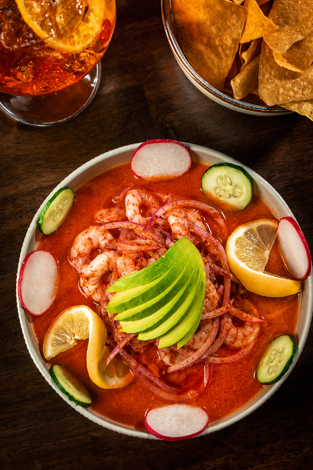 Red Shrimp Aguachile.
