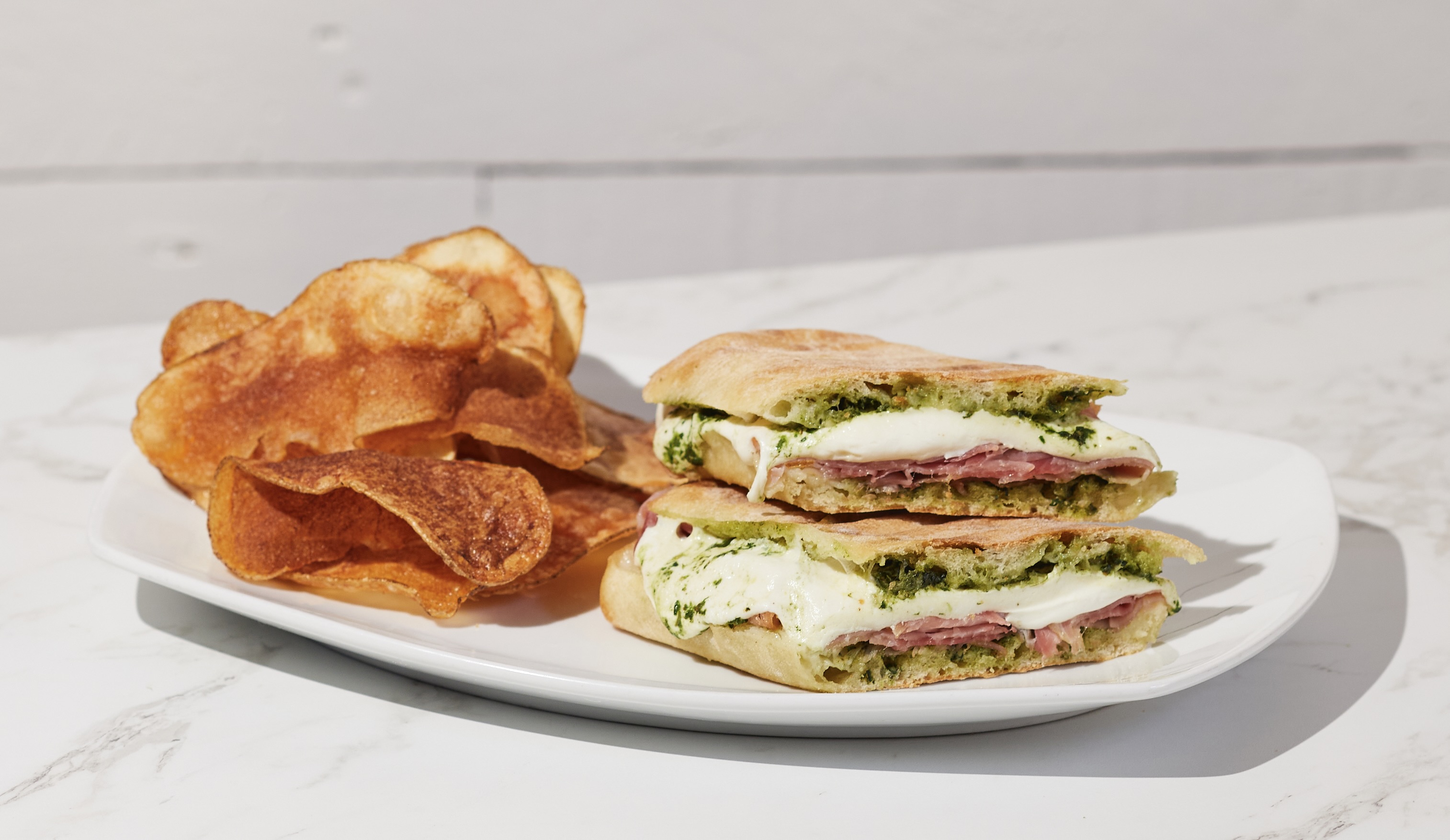 Prosciutto Mozzarella Panini.