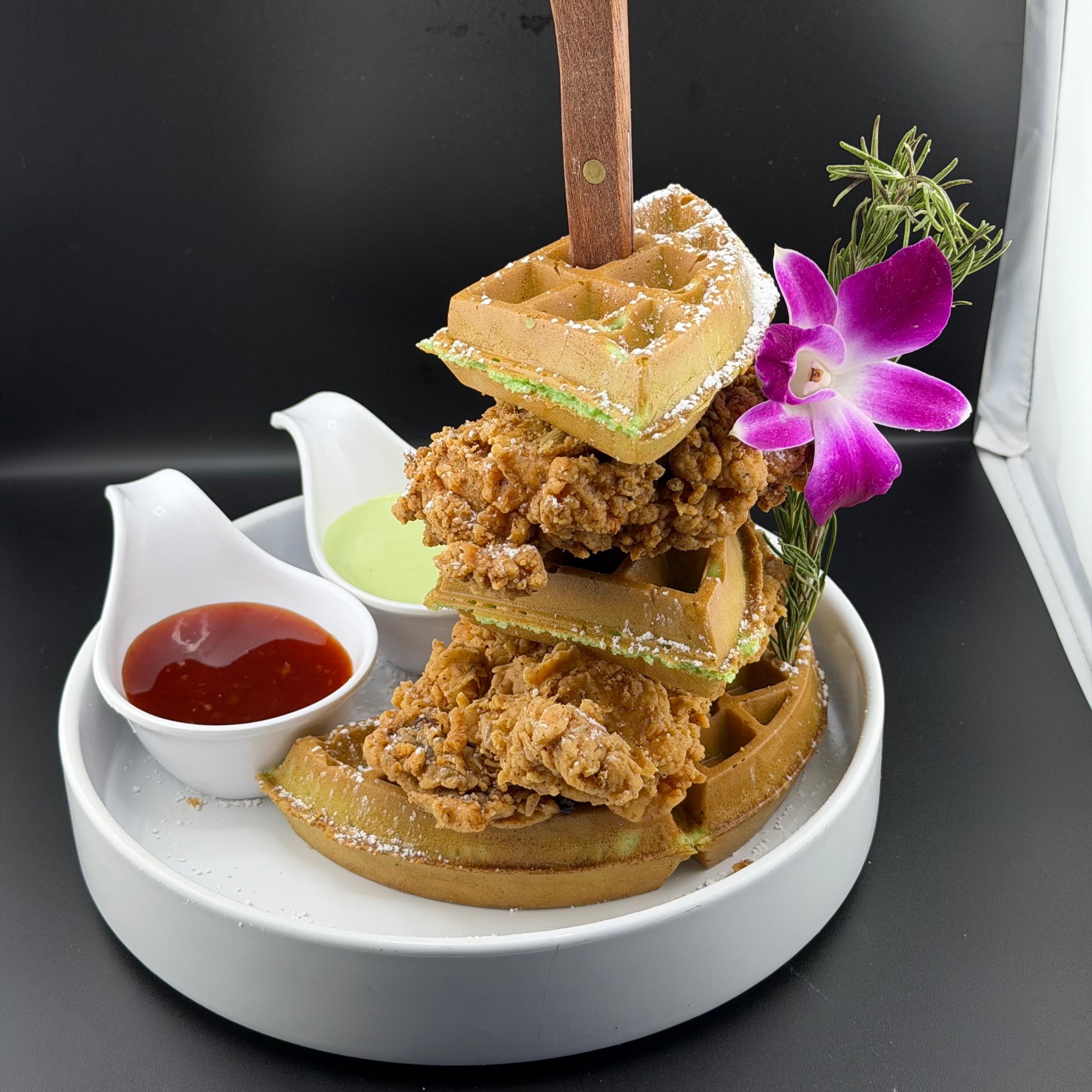 34. Chicken Waffles.