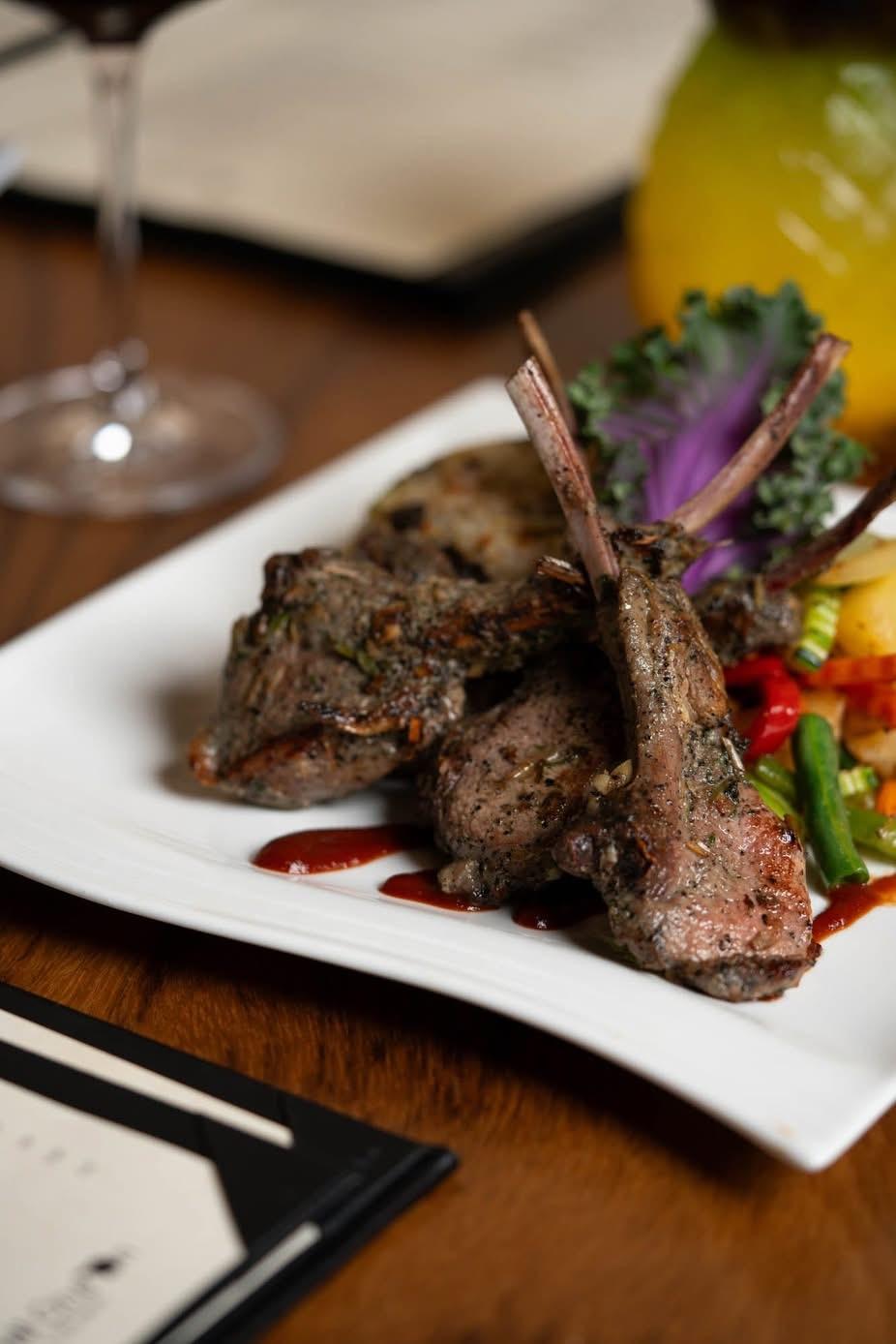 Barbecue Thai Rack of Lamb.
