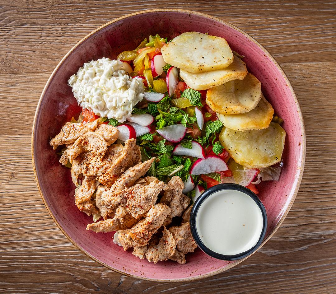 Chicken Shawarma Salad.