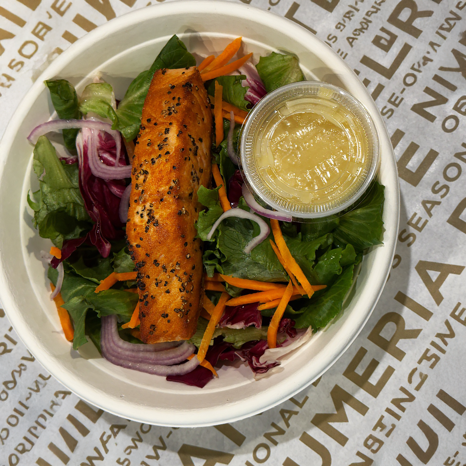Grilled Salmon Salad.