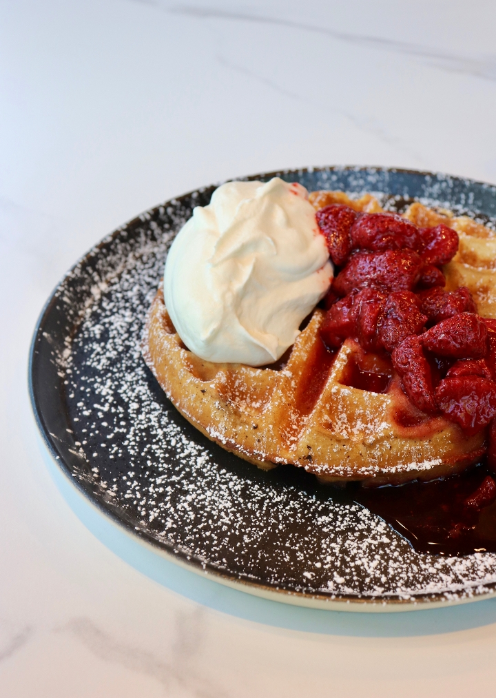 Strawberries 'N' Cream Waffles.