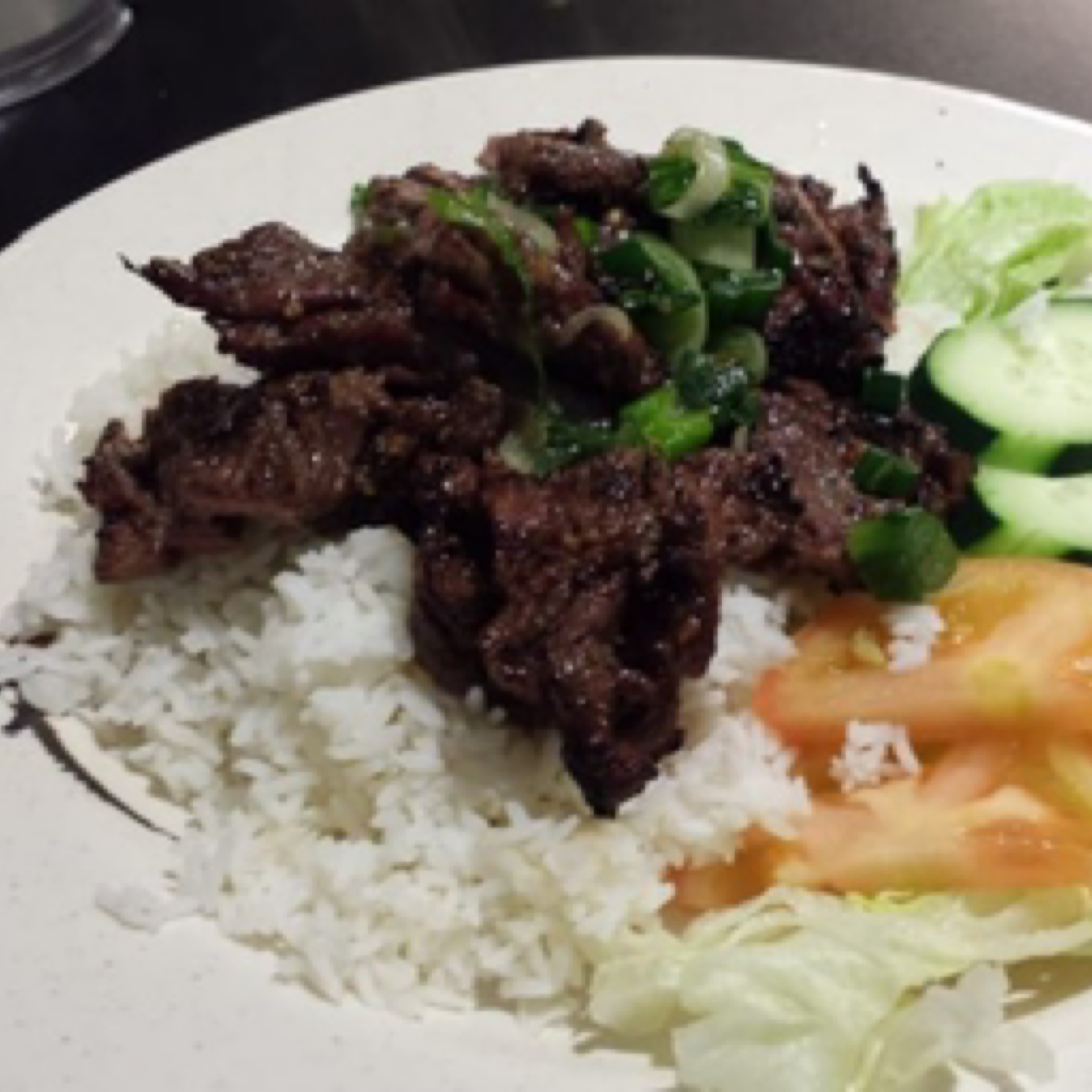 45. VN style beef steak with white rice - bò bít tết VN.