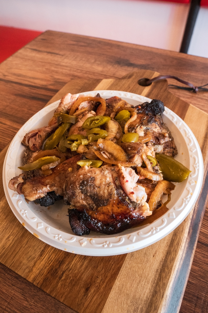 3 Pcs Jerk Chicken.
