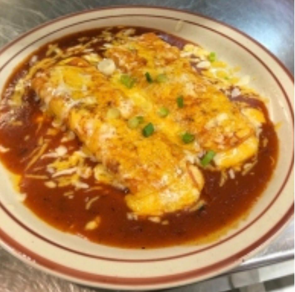 (2) Cheese Enchiladas.