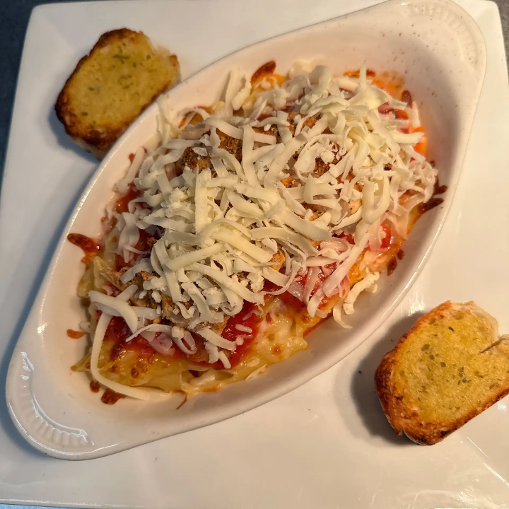 Chicken Parmigiana Pasta.