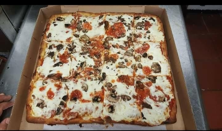 10" SICILIAN 3 TOPPING PIZZA.