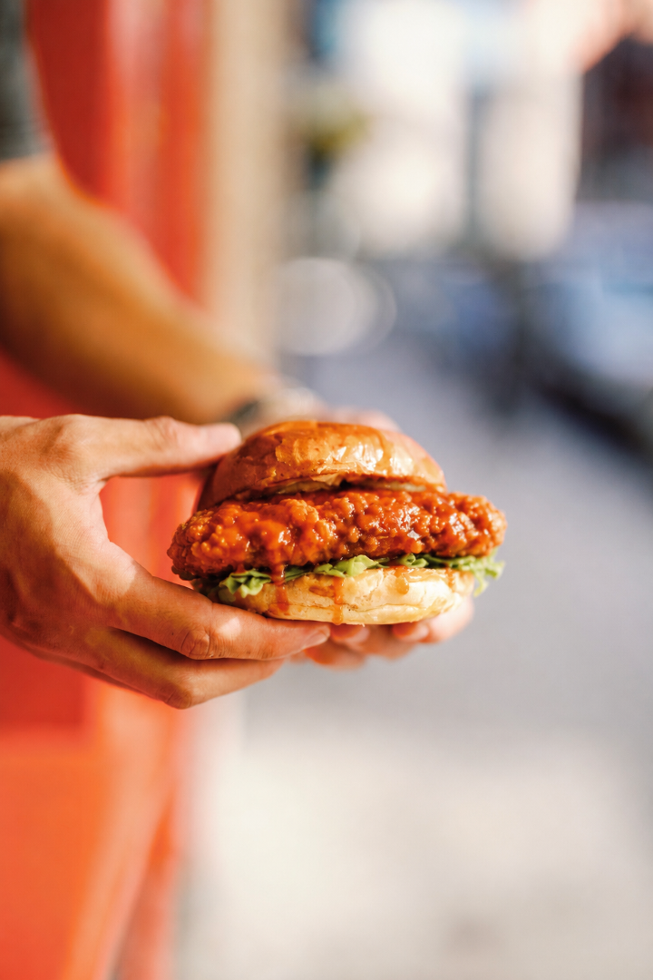 HOT HONEY CHICKEN SANDWICH.
