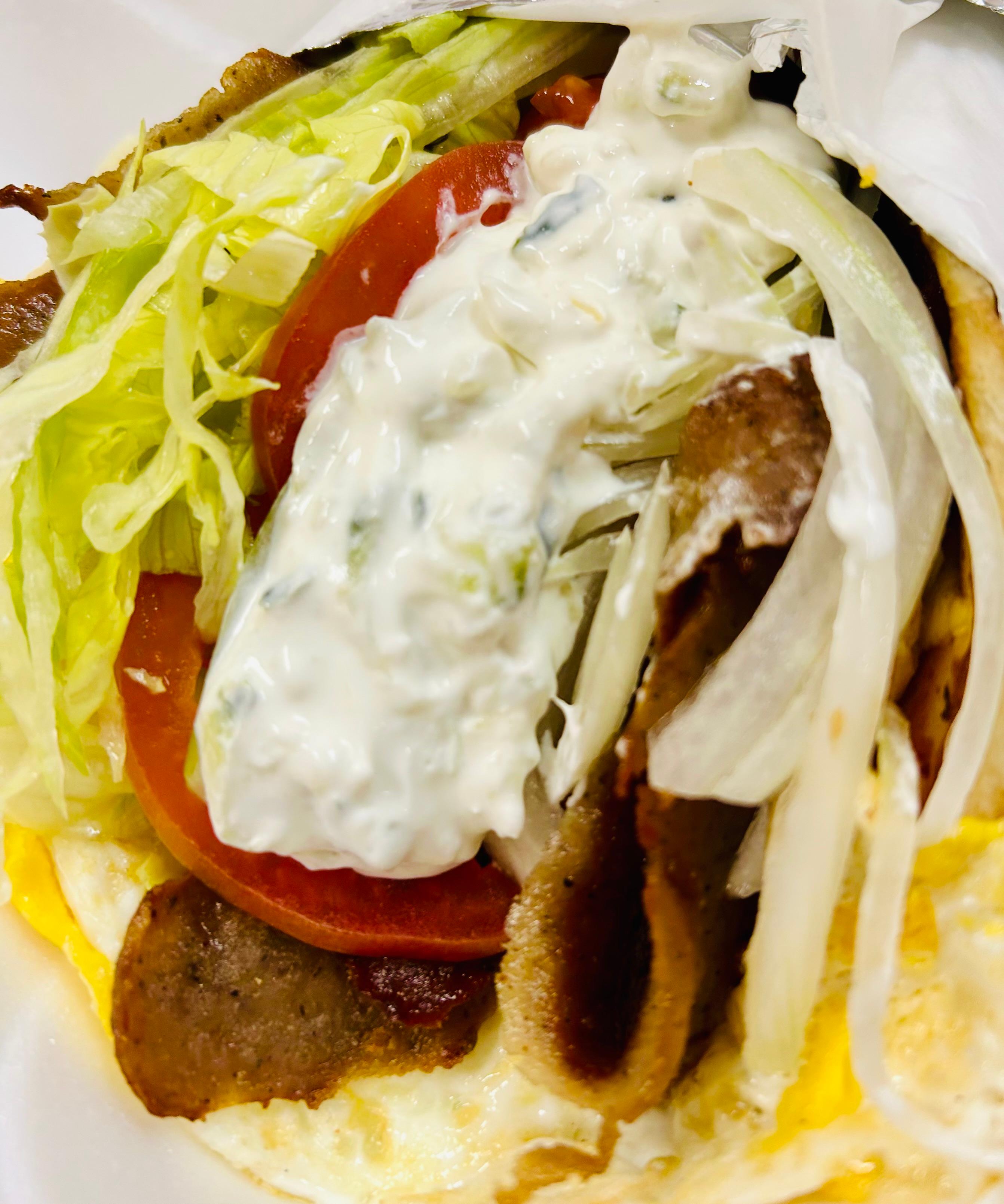Lamb Gyro Sandwich Deal With Chips.
