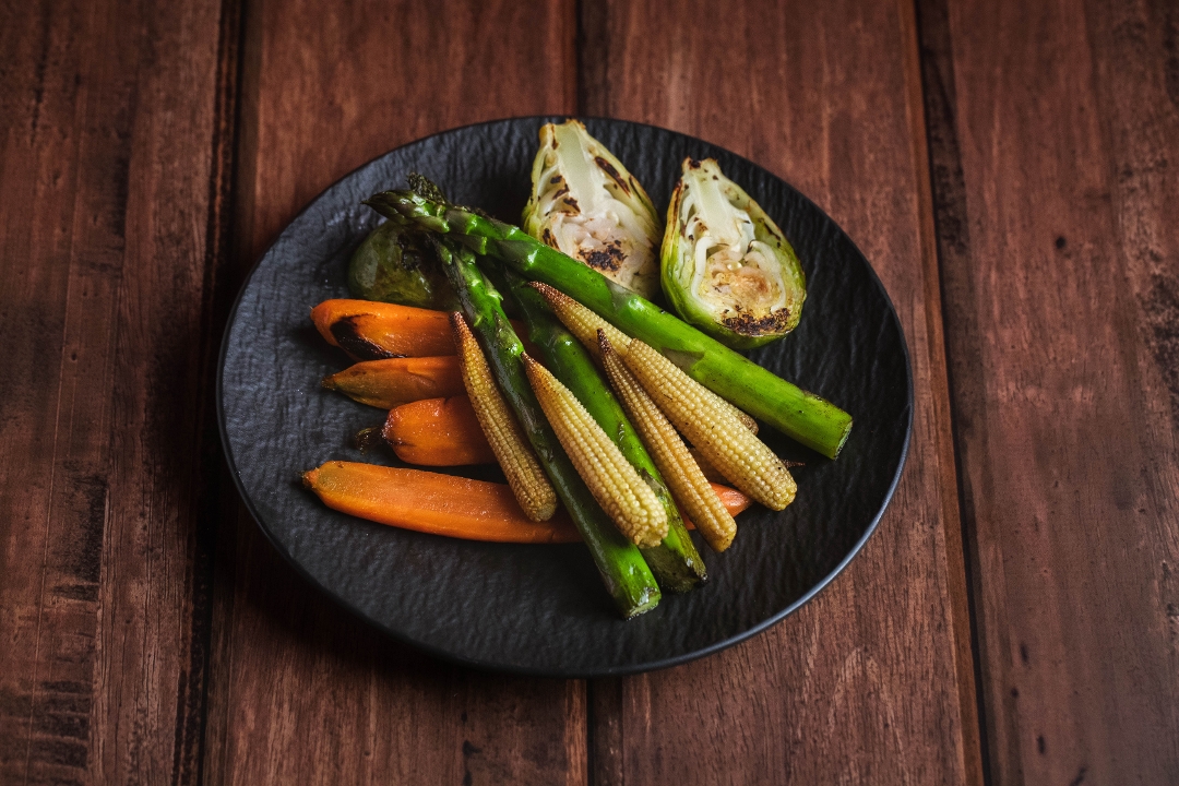 Mixed Charred Vegetables.