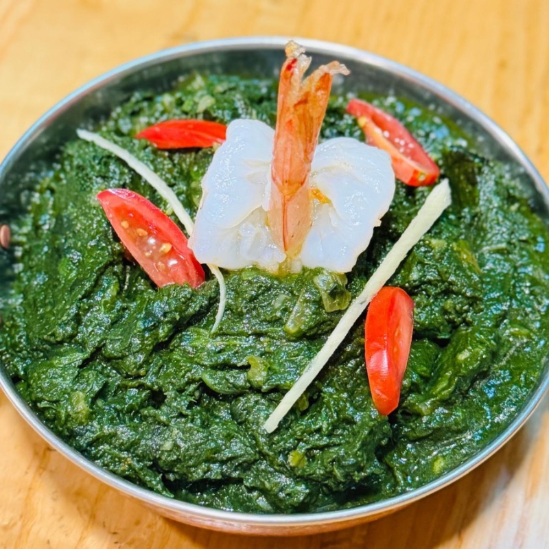 Shrimp Saagwala.