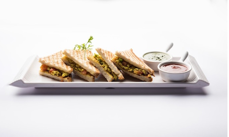Paneer Bhurji Sandwich.