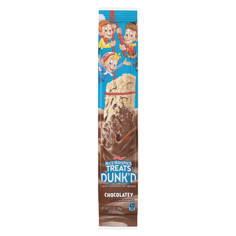 Kellogg's Rice Krispies Treats Crispy Marshmallow Squares Dunk'd Chocolatey Bar 3.1oz.