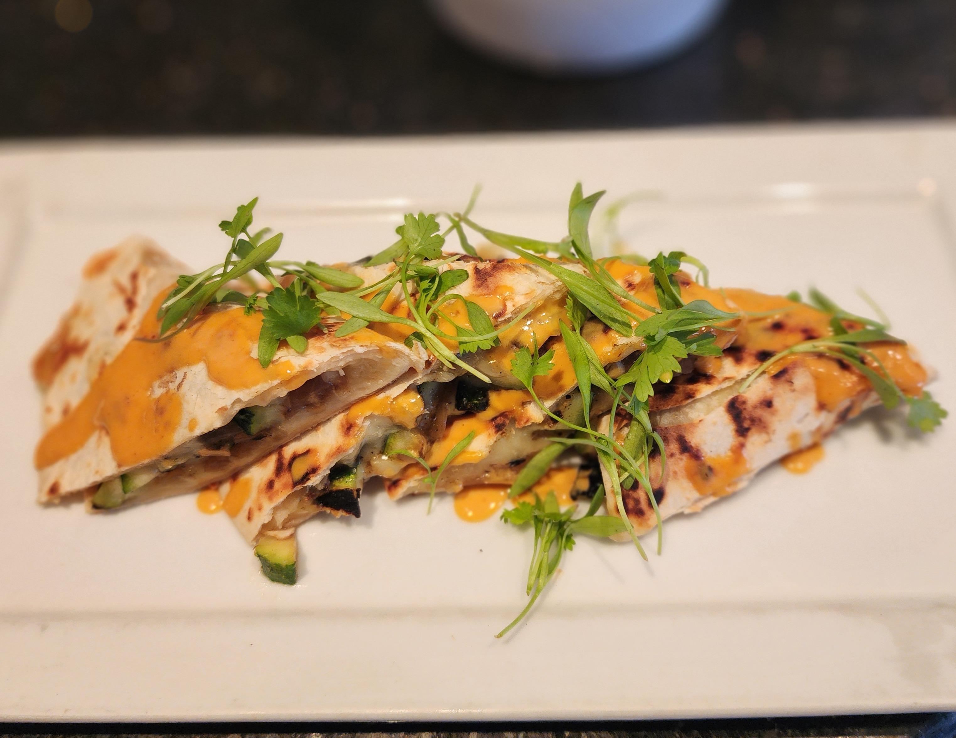 Grilled Squash Quesadilla.
