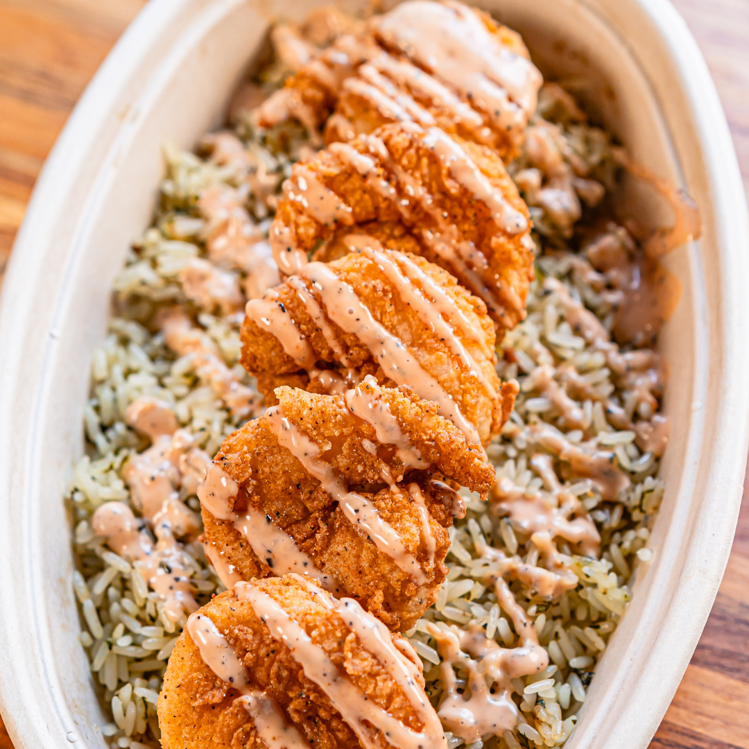 Shrimp Rice Bowl.