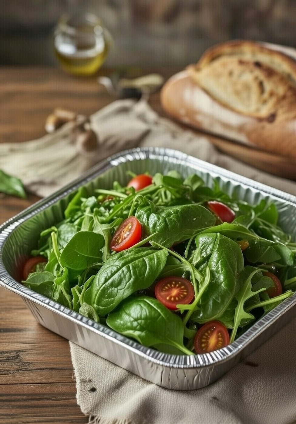 Mixed Greens Salad Tray (10 servings).