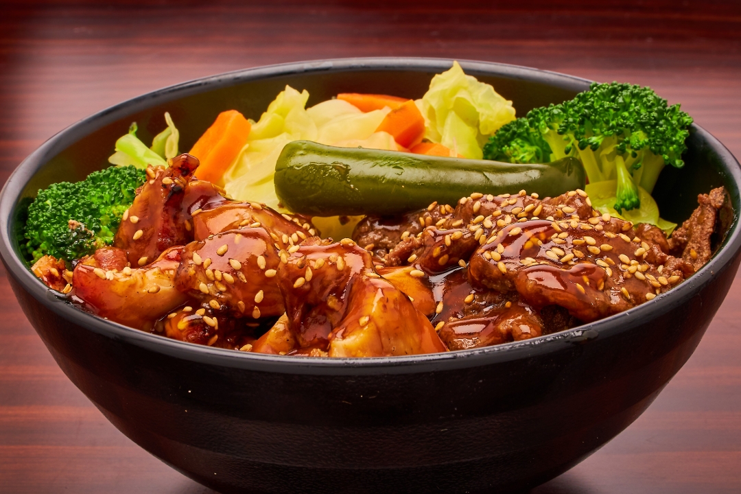 Chicken & Beef Combo Bowl.