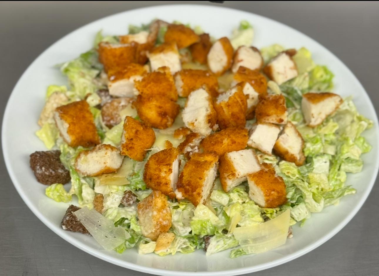 Crispy Chicken Caesar Salad.