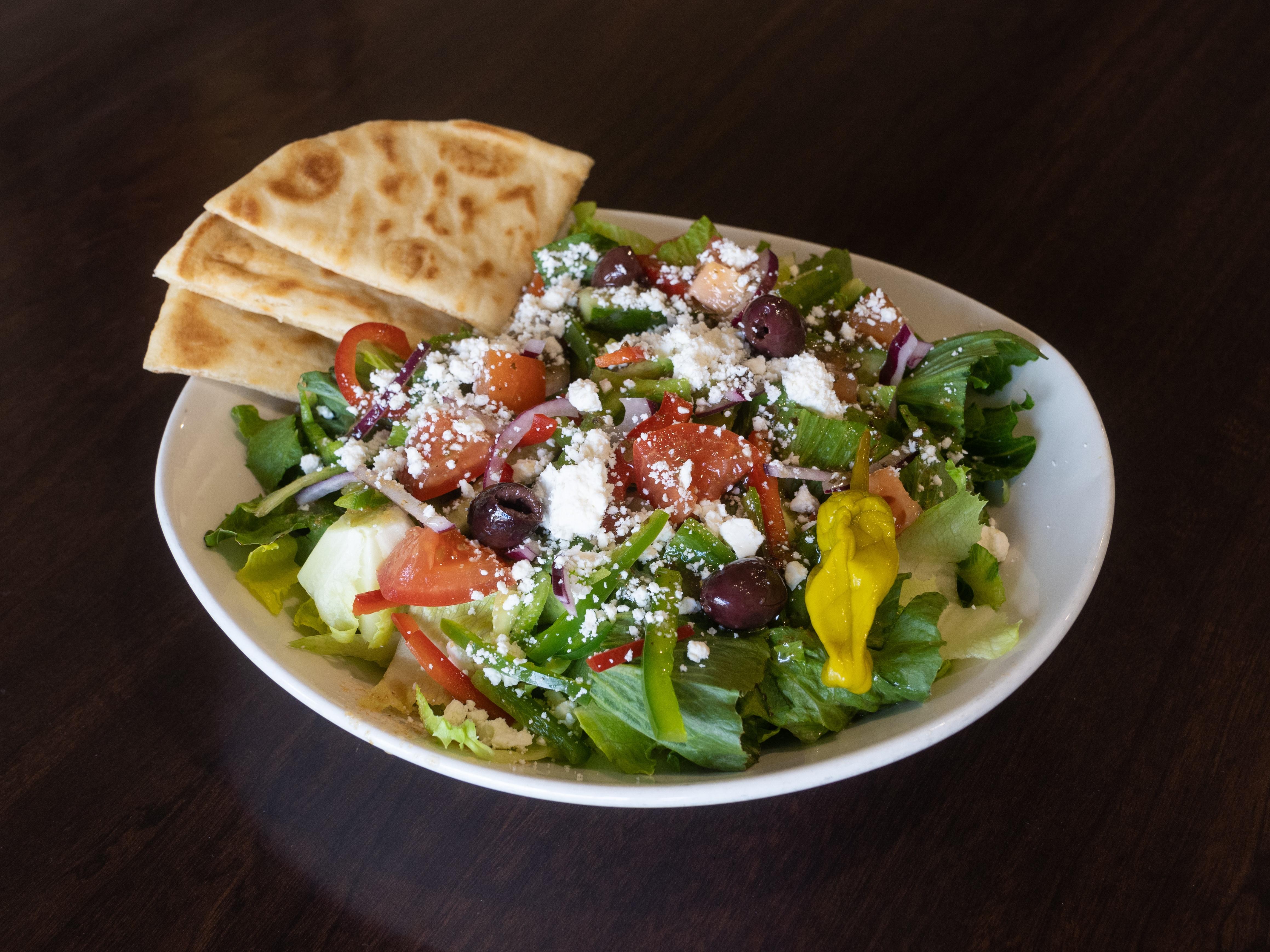 Theo's Original Greek Salad Entree.
