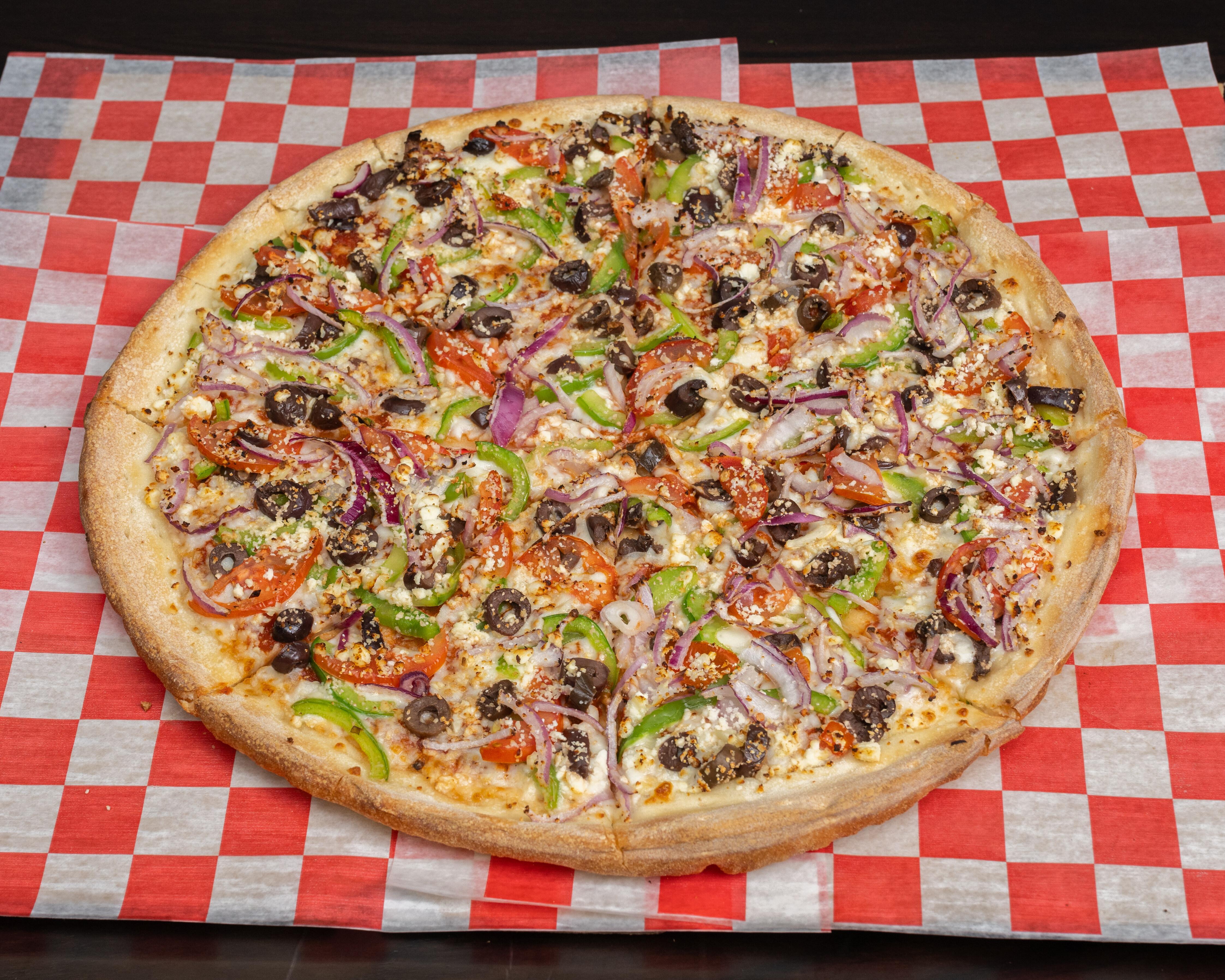 Large 16" Greek Style Pizza.