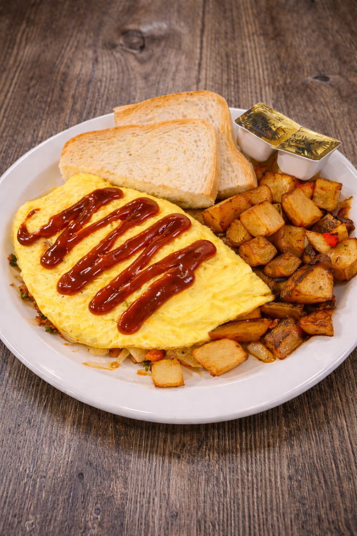 Stuffed Brisket Omelet.