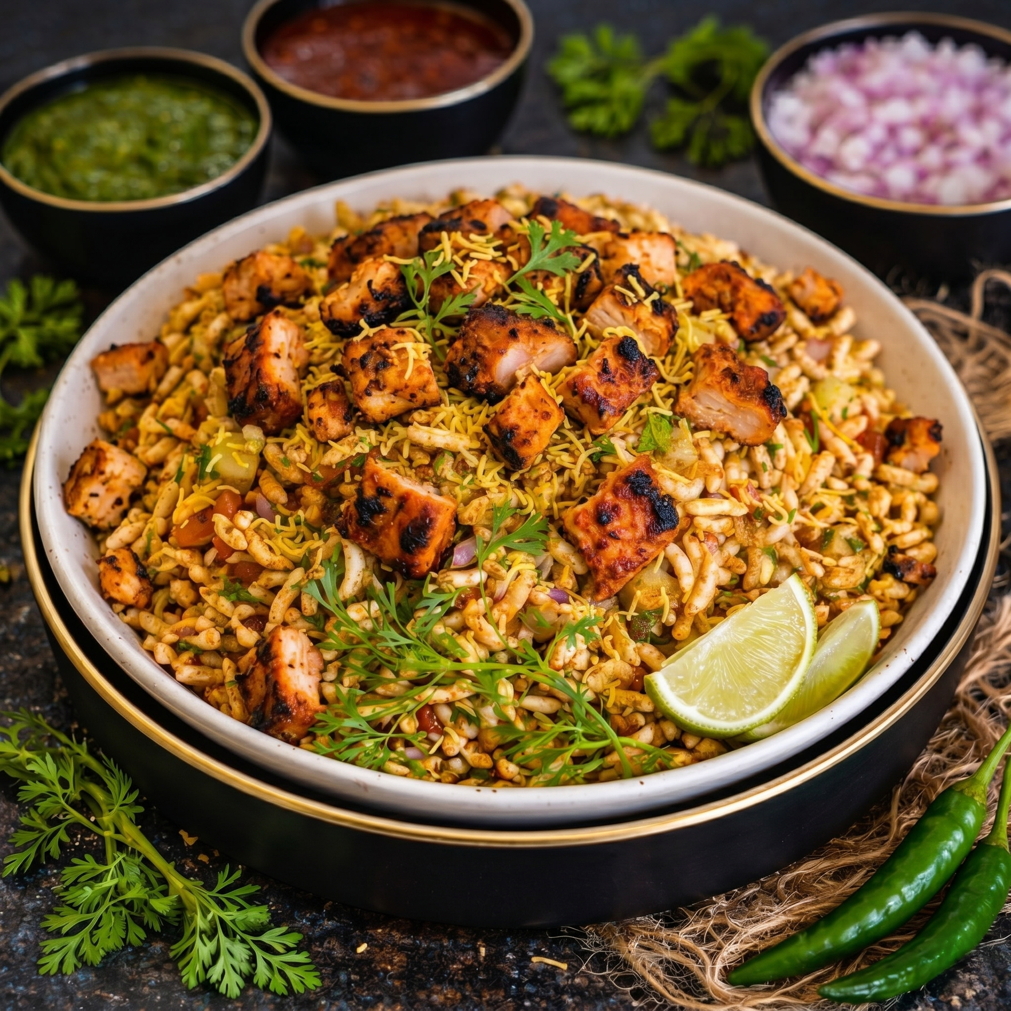 VeerGi Tandoori Chicken Bhel.
