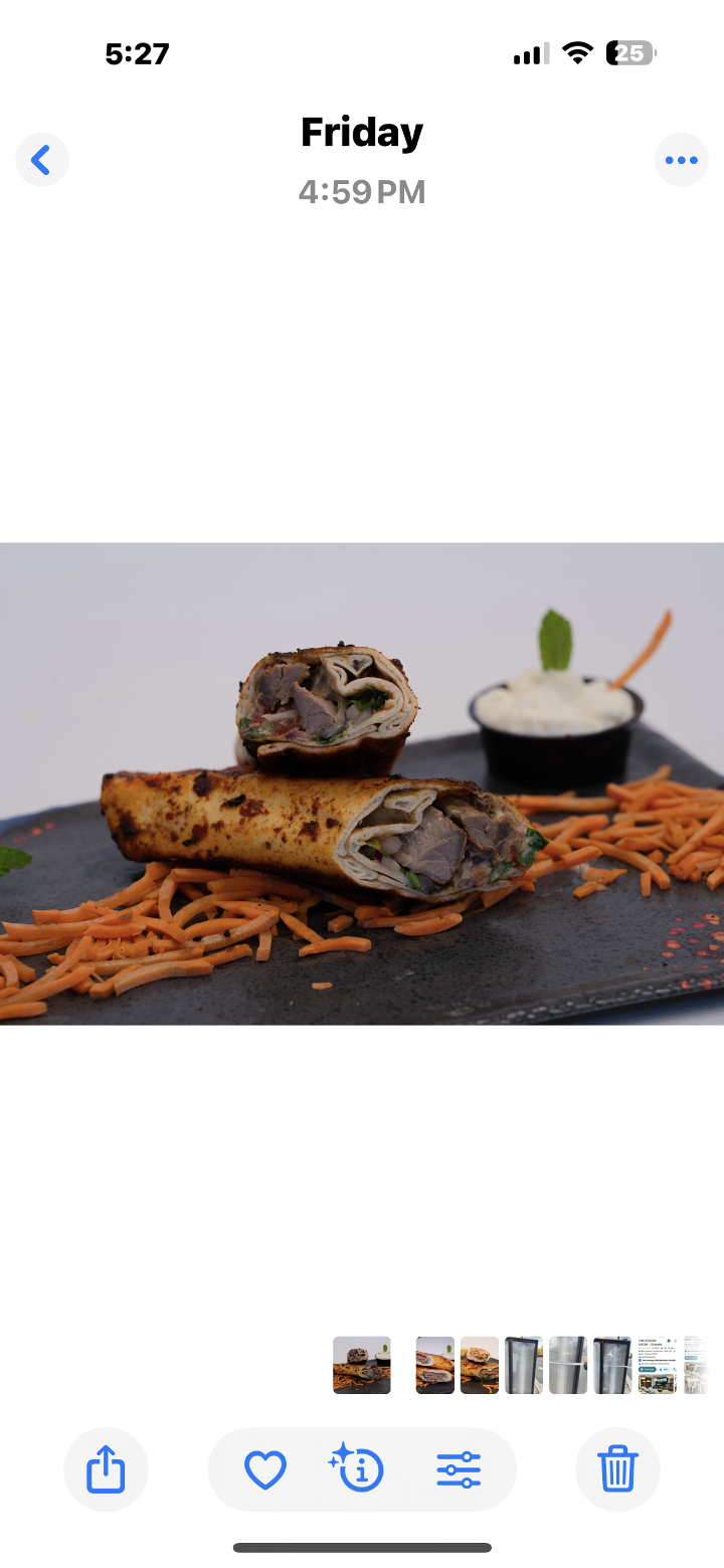 Lamb Kabab Wrap.