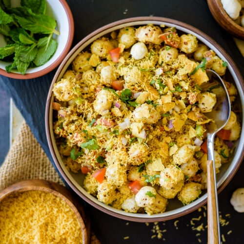 Phool Makhana Bhel Puri (Vegan, Gluten Free).