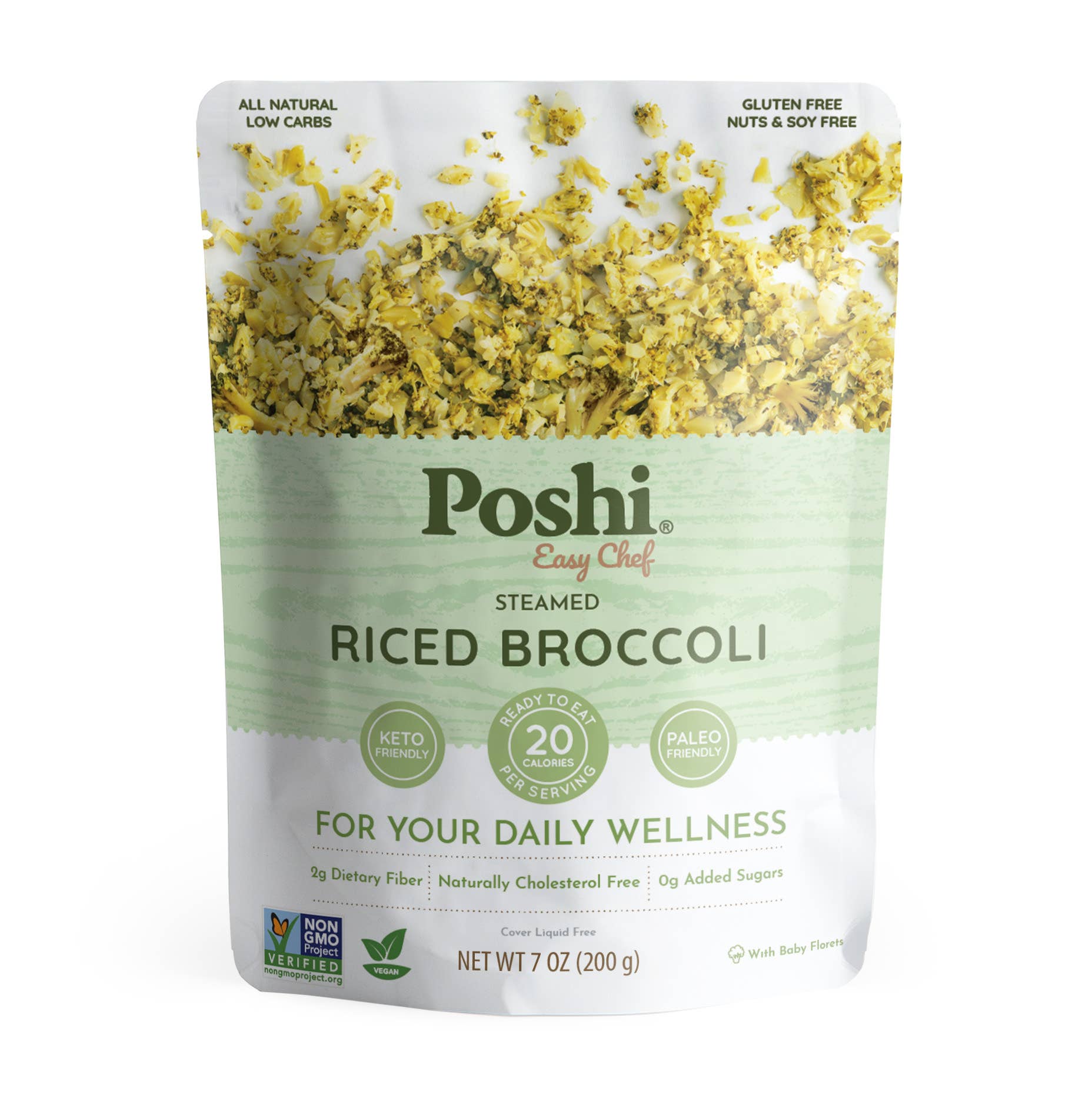 Poshi - Steamed Riced Broccoli 7oz.