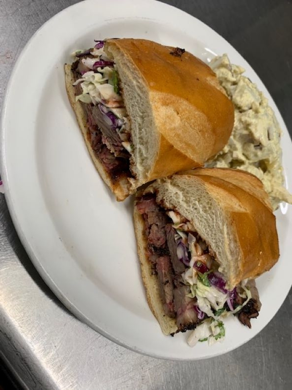 BBQ Brisket Sandwich.