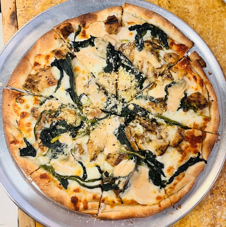 Chicken Florentine Supreme Pizza.